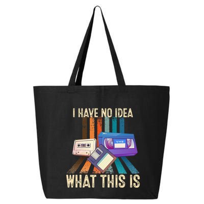 I Have No Idea What This Is Retro 70s 80s 90s Years 25L Jumbo Tote