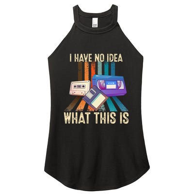 I Have No Idea What This Is Retro 70s 80s 90s Years Women's Perfect Tri Rocker Tank