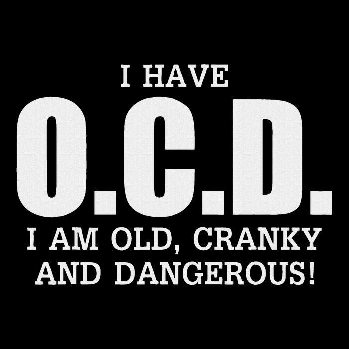 I Have Ocd Old Cranky Dangerous Funny Aging Flat Bill Trucker Hat