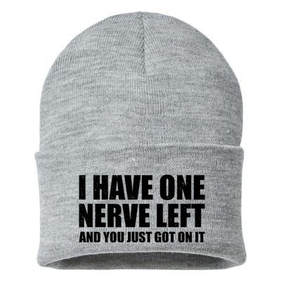 I Have One Nerve Left And You Just Got It Sustainable Knit Beanie