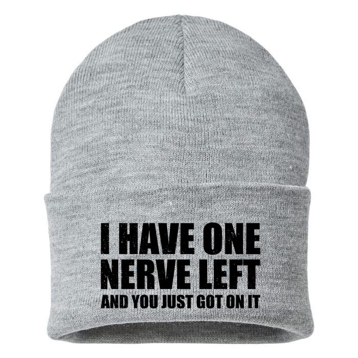 I Have One Nerve Left And You Just Got It Sustainable Knit Beanie