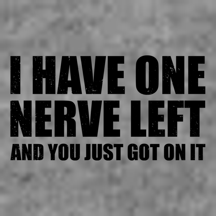 I Have One Nerve Left And You Just Got It Womens T-Shirt