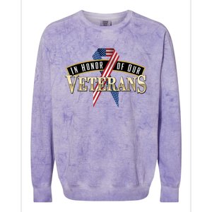 In Honor Of Our Veterans - Veterans Day Colorblast Crewneck Sweatshirt