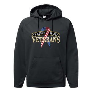 In Honor Of Our Veterans - Veterans Day Performance Fleece Hoodie