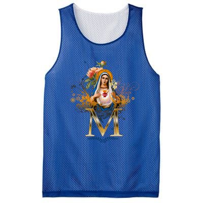 Immaculate Heart Of Mary Devotion Funny Gift Catholic Blessing Gift Mesh Reversible Basketball Jersey Tank