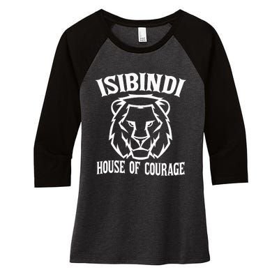 Isibindi House Of Courage House Rca Givers School Spirit Women's Tri-Blend 3/4-Sleeve Raglan Shirt