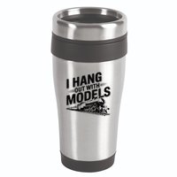 I Hang Out With Models Conductor Model Train Railway 16oz Travel Tumbler
