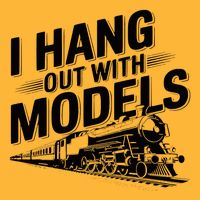I Hang Out With Models Conductor Model Train Railway Pom Pom 12in Knit Beanie