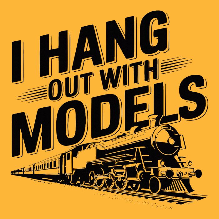 I Hang Out With Models Conductor Model Train Railway Pom Pom 12in Knit Beanie