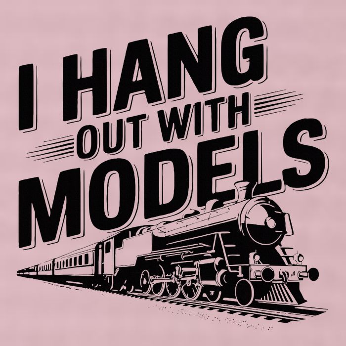 I Hang Out With Models Conductor Model Train Railway 25L Jumbo Tote