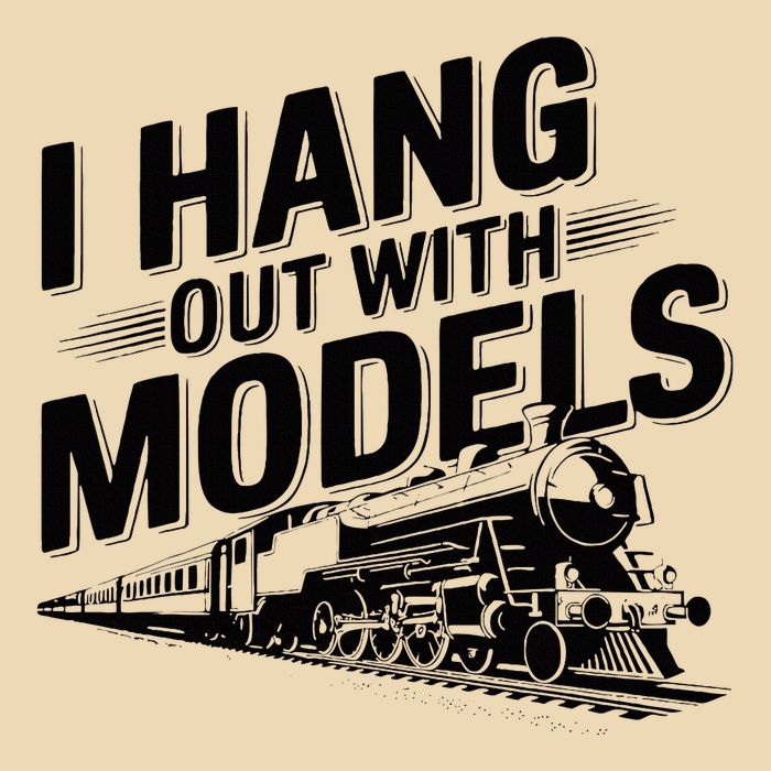 I Hang Out With Models Conductor Model Train Railway Drawstring Bag