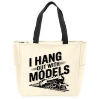 I Hang Out With Models Conductor Model Train Railway Zip Tote Bag