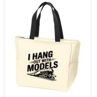 I Hang Out With Models Conductor Model Train Railway Zip Tote Bag