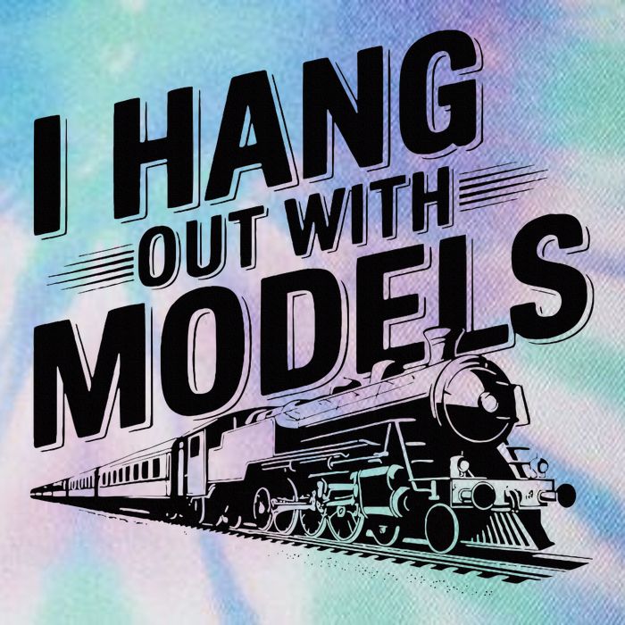 I Hang Out With Models Conductor Model Train Railway Legacy Tie Dye Trucker Hat