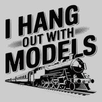 I Hang Out With Models Conductor Model Train Railway Tie-Dye T-Shirt
