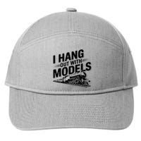 I Hang Out With Models Conductor Model Train Railway 7-Panel Snapback Hat