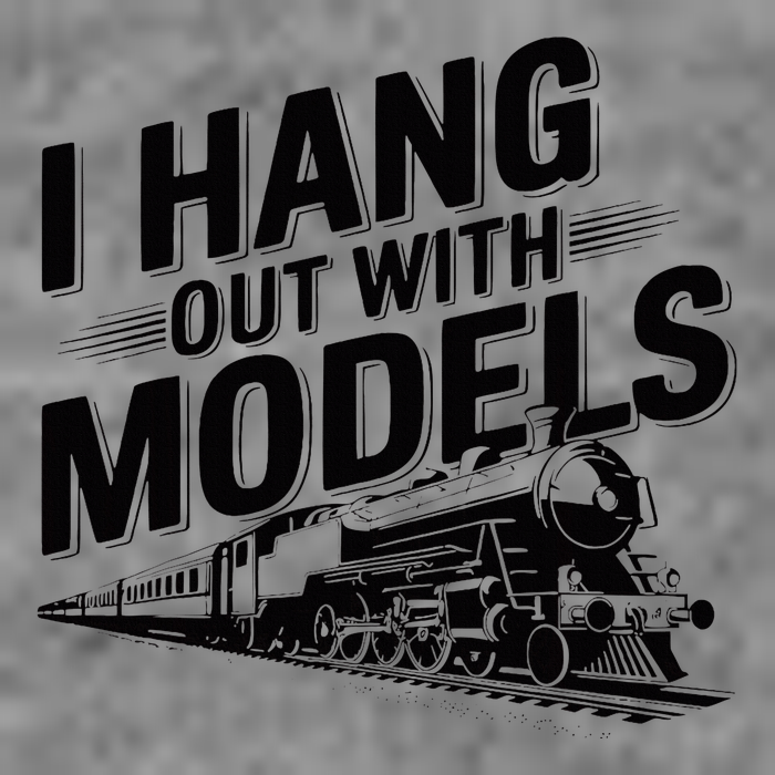 I Hang Out With Models Conductor Model Train Railway 7-Panel Snapback Hat