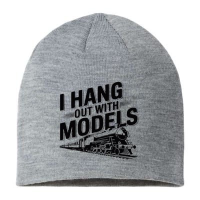 I Hang Out With Models Conductor Model Train Railway Sustainable Beanie