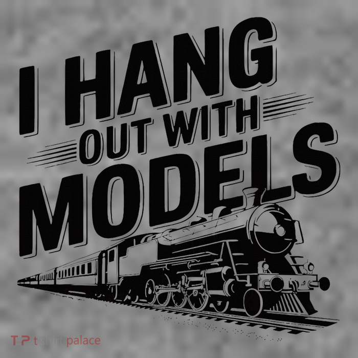 I Hang Out With Models Conductor Model Train Railway Sustainable Beanie