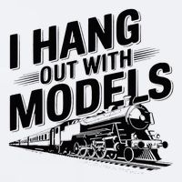 I Hang Out With Models Conductor Model Train Railway Sueded Cloud Jersey T-Shirt