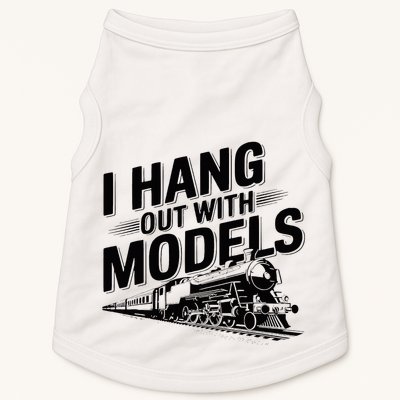 I Hang Out With Models Conductor Model Train Railway Doggie Tank