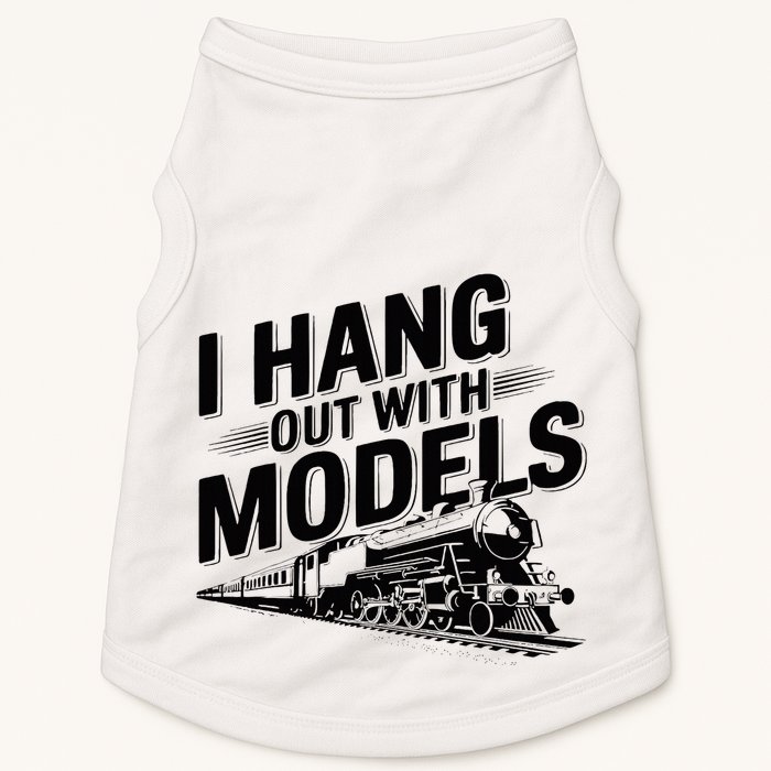 I Hang Out With Models Conductor Model Train Railway Doggie Tank