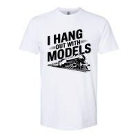 I Hang Out With Models Conductor Model Train Railway Softstyle CVC T-Shirt