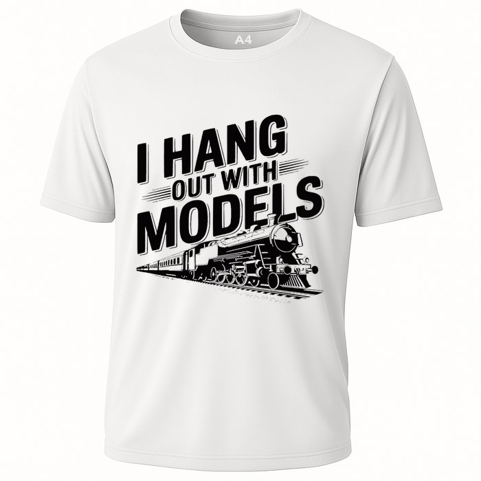 I Hang Out With Models Conductor Model Train Railway Performance Shirt