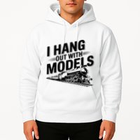 I Hang Out With Models Conductor Model Train Railway Hoodie