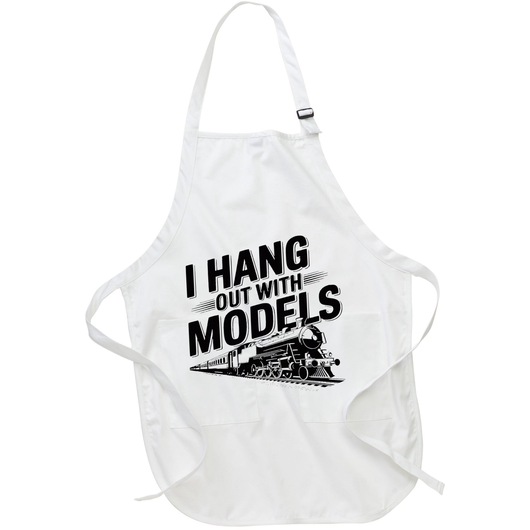 I Hang Out With Models Conductor Model Train Railway Apron