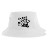I Hang Out With Models Conductor Model Train Railway Sustainable Bucket Hat