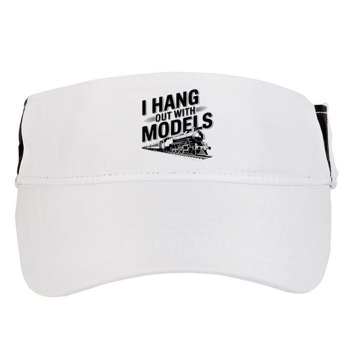 I Hang Out With Models Conductor Model Train Railway Adult Drive Performance Visor