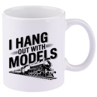 I Hang Out With Models Conductor Model Train Railway 11oz C Handle Ceramic Mug