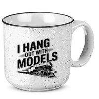I Hang Out With Models Conductor Model Train Railway 15oz Campfire Ceramic Mug