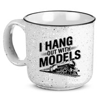 I Hang Out With Models Conductor Model Train Railway 15oz Campfire Ceramic Mug