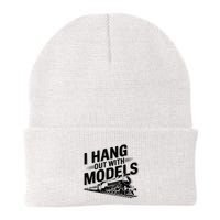 I Hang Out With Models Conductor Model Train Railway Beanie