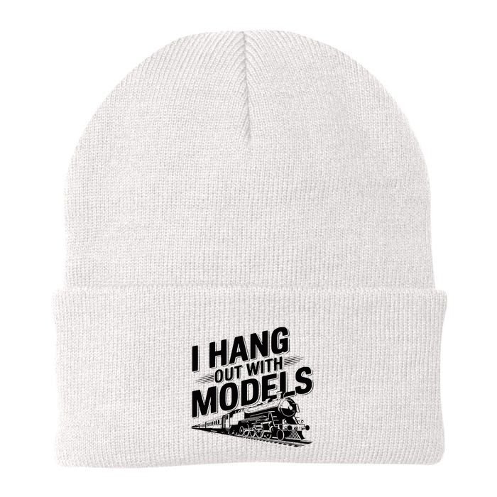 I Hang Out With Models Conductor Model Train Railway Beanie