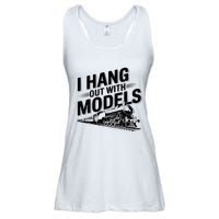 I Hang Out With Models Conductor Model Train Railway Ladies Essential Flowy Tank
