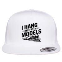 I Hang Out With Models Conductor Model Train Railway Flatbill Hat
