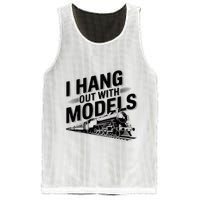 I Hang Out With Models Conductor Model Train Railway Mesh Reversible Basketball Jersey Tank
