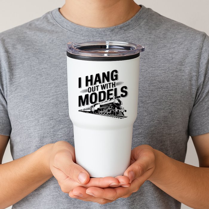 I Hang Out With Models Conductor Model Train Railway Tumbler