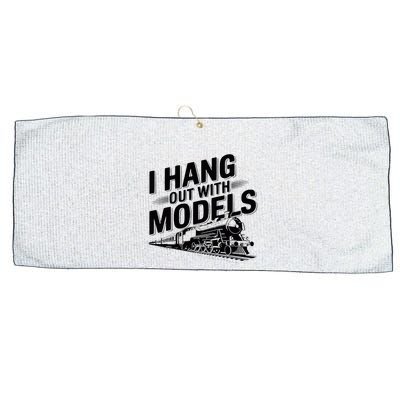 I Hang Out With Models Conductor Model Train Railway Large Microfiber Waffle Golf Towel