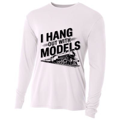 I Hang Out With Models Conductor Model Train Railway Cooling Performance Long Sleeve Crew