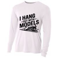I Hang Out With Models Conductor Model Train Railway Cooling Performance Long Sleeve Crew