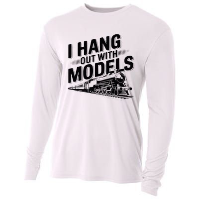 I Hang Out With Models Conductor Model Train Railway Cooling Performance Long Sleeve Crew