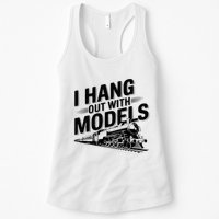I Hang Out With Models Conductor Model Train Railway Womens Tank Top