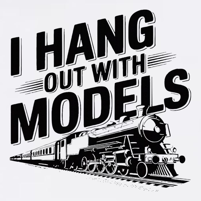 I Hang Out With Models Conductor Model Train Railway Baby Bodysuit