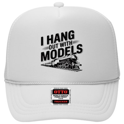 I Hang Out With Models Conductor Model Train Railway Trucker Hat