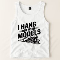 I Hang Out With Models Conductor Model Train Railway Tank Top