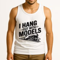 I Hang Out With Models Conductor Model Train Railway Tank Top